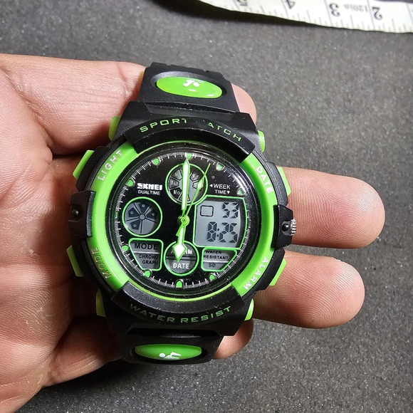 SKMEI Dual Time Alarm Quartz Analog Digital Men's Sport Watch Needs Battery digi - Picture 1 of 9